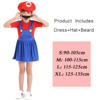 ราคา เด็ก Super ชุดคอสเพลย์ซุปเปอร์มาริโอสำหรับผู้หญิง Super Mary กระโปรงสายเอี๊ยมชุดชุดคอสเพลย์ฮัลโลวีนสำหรับสาว (19176374694)