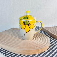 ราคา แก้วฝาปิดเซรามิค แก้วกาแฟ แก้วน้ำมีฝา ทนความร้อน เข้าไมโครเวฟได้ (17513976244)