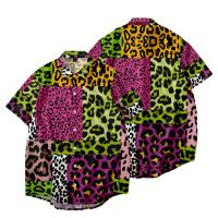 ราคา เสื้อคอตตอนพิมพ์ลายเสือดาวสำหรับผู้ชายเสื้อพิมพ์ลายเสือดาวเสื้อลายพิมพ์กระดุมแขนสั้นเสื้อชายหาดลงผู้ชายเสื้อเชิ้ตแขนสั้นสำหรับผู้ชาย (20218671401)