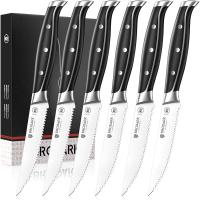 ราคา LZD BRODARK มีดสเต็ก มีดเชฟมีดสเต็กชุด6มีดเชฟพร้อมปลอก (21042591209)