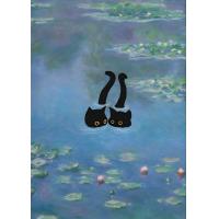 ราคา Black Cat Funny Monet Waterlily Cats Van Gogh S Irises Matisse โปสเตอร์พิมพ์ภาพวาดผ้าใบ Natural Wall Art Picture Room Decor (19650041459)