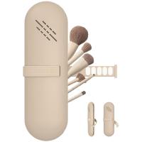 ราคา Compact Brush Organizer Clear Makeup Organizer Silicon Brush Holder Makeup Brush Travel Case Beauty Organizer Pouch (20334047149)