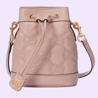 ราคา Gucci กระเป๋า GG MATELASSÉ LEATHER BUCKET BAG Shoulder Bags (21228047415)
