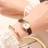 ราคา นาฬิกาข้อมือสายหนัง Pu หน้าปัดทรงกลมแฟชั่นสําหรับผู้หญิง (16291933393)