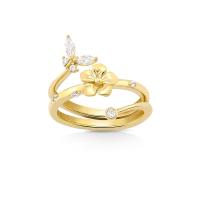 ราคา Jewellista แหวนดอกไม้และผีเสื้อ Farah เงินแท้ 925 ประดับพลอย CZ (16527357130)