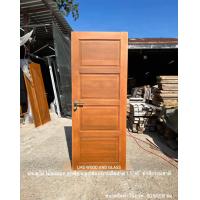 ราคา ประตูไม้ ไม้ตะแบก ไม้สัก ลูกฟัก 4 ลูกแนวนอน (20698449173)