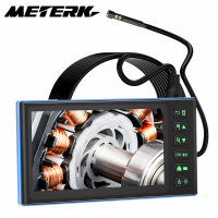 ราคา METERK Triple Camera Endoscope พร้อมหน้าจอสี IPS ขนาด7นิ้ว Borescope พร้อมไฟ LED 6ดวง1080P ภาพถ่ายวิดีโอกล้องงู IP67กันน้ำ2ล้านพิกเซลกล้องตรวจสอบพร้อมช่องเสียบการ์ด TF (16320041491)