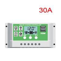 ราคา PWM 10 30A โซล่าชาร์จเจอร์ Solar Charge Controller แบตเตอรี่ 12V 24V LCD Display Dual USB Solar Panel Charger โซล่า ชาร์จ คอนโทรลเลอร์ (19671881560)
