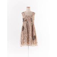 ราคา Zara เดรสแขนกุดสีน้ำตาลแต่งผ้าลายลูกไม้ ดีเทลปักเลื่อมมีซับใน ป้ายแบรนด์ระบุไซส์ EUR M Preloved (20670393900)