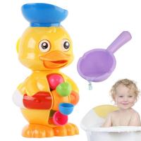 ราคา Kids Bath Toys Sprinkler Funny Yellow Duck Bathing Toy With Rotatable Waterwheel And Eyes Water Scoop Strong Suction Cups Kids Birthday Gifts For 2 4 Years Boys Girls cool (20535396506)