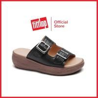 ราคา FitFlops LULU รองเท้าแตะหนังเมทัลลิคแบบปรับได้สำหรับผู้หญิง (20836152524)