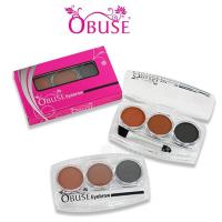 ราคา คิ้วฝุ่นObuse Eyebrow OB 039 รุ่นในตำนาน คิ้วฝุ่นสามช่อง ขนาดพกพา (12988302858)