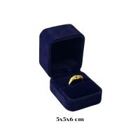 ราคา กล่องใส่แหวนกล่องกำมะหยี่ใส่เครื่องประดับกล่องเก็บแหวนกล่องแหวนทรงสูงสีน้ำเงินเข้ม (19516025666)