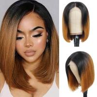 ราคา วิกผมบ๊อบสั้น Ombre 1B 30 บ๊อบตรงไฮไลท์ 13x4 ลูกไม้ด้านหน้าสั้นบ๊อบ วิกผม Remy ผมปิดลูกไม้ 4x4 วิกผมจริง (19922318831)