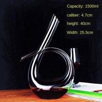 ราคา Crystal High Grade 6 shaped Wine Decanter Gift Box Harp Swan Decanter Creative Wine Separator 1500ml (11720109187)