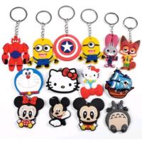 ราคา พวงกุญแจยางนุ่ม พวงกุญแจ PVC ลาย การ์ตูน สุ่มลาย พวงกุญแจเล็ก พวงกุญแจ (18193869011)