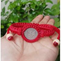 ราคา เหรียญครุฑ สีประจำวันเกิด กำไล ข้อมือเชือกเทียนถัก ข้อมือเหรียญครุฑ 2517 ช่วยเสริมบารมี สีประจำวันเกิด (14842157963)