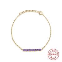 ราคา AIDE Trend 925 Sterling Silver Bracelet Gold Chain for Womens Gifts Fashion Luxury Jewelry Female Zircon Gold Bracelets CZ (11374746399)