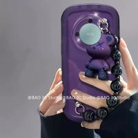 ราคา ใหม่ เคสโทรศัพท์ Case Honor X9b 5G HonorX9b 5G เคส ที่หรูหรามากเคสนิ่มโปร่งใสสีม่วงน่ารักหรูหราอินเทรนด์พร้อมการ์ตูนแฟชั่นสร้อยข้อมือตุ๊กตาหมี3มิติ2023 (20672283670)