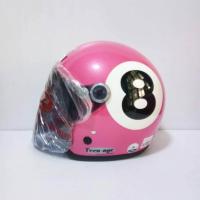 ราคา AVEX หมวกกันน็อค รุ่น TEENAGE ลายเลข8 ชิวสีดำอ่อน (354245133)