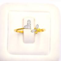 ราคา Happy Jewelry แหวนหัวใจเพชร ผีเสื้อ ทองแท้ 9k 37 5 เพชรเกสร ME007 (19413450314)