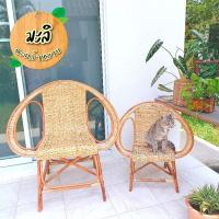ราคา เก้าอี้หวายแท้ เก้าอี้นั่งเล่นมีพนักพิง หวายแท้100 รับน้ำหนักได้เยอะ เก้าอี้มินิมอล (19688808582)