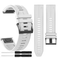 ราคา Fenix สายนาฬิกาซิลิโคน5X 6X 7X สายนาฬิกาเหมาะสำหรับ7X Fenix 6X 5X Plus สายรัดข้อมือ3HR Easyfit สำหรับ Fenix6 7สีดำสีส้มสีแดงสร้อยข้อมือที่ตกแต่งเค้กซิลิโคนสีฟ้า22Mm 26Mm (18238022890)