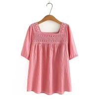 ราคา มีไซส์ใหญ่ Plus Size XL 4XL Womens Full Cotton Summer T Shirts Oversized A line Vintage Tops Ladies White Green Short Sleeve Female Top (15243011291)