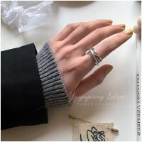 ราคา COD แหวนหญิง 925 เงินแท้สไตล์เย็นเส้นไม่สม่ำเสมอแหวนแหวนรุ่นกว้างเงาผู้หญิงเกาหลีอินเทรนด์ญี่ปุ่นและเกาหลี (16628001686)