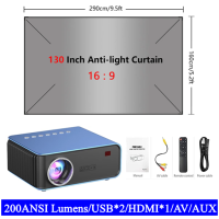 ราคา Nanotech ใหม่ล่าสุด T4 แบบพกพา HD โฮมเธียเตอร์โปรเจคเตอร์วิดีโอสนับสนุน Youtube เกม Proyector Beamer (10642818762)