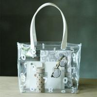 ราคา Japanese Sou New Digital Transparent Handbag Summer Literary And Fresh PVC Tote Bag Simple And Fresh Hand Bag AQUA (20367006607)