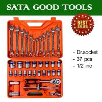 ราคา SATAGOOD TOOLS ชุดบล็อค 37 Pcs 4 หุน กล่องเดียวคุ้ม (6410654932)