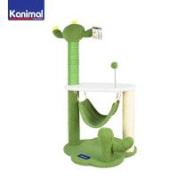 ราคา คอนโดแมว 2 ชั้น Kanimal รุ่นกระบองเพชร พร้อมเสาลับเล็บ ของเล่นแมว ขนาด 45x45x90 ซม Cat Condo Petass (17676584187)