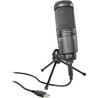 ราคา Audio Technica AT2020USB Cardioid Condenser USB Microphone With Built In Headphone Jack Volume Control Perfect for Content Creators Black AT2020USB Microphone Black (20140804667)
