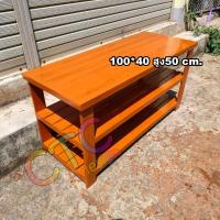 ราคา CTC ชั้นวางของ ชั้นวางรองเท้า ขนาด 100 40 สูง 50 ซม ชั้นวางกระเป๋า ชั้นวางไม้สัก สีย้อมไม้สัก (19722260898)