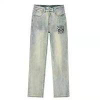 ราคา Re Engraved Version Of Loewe Jeans Hot Style Yellow Mud Washed Denim Retro Color Matching All Match Trousers Couple Models (20664929408)