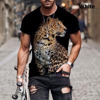 ราคา เสื้อยืดพิมพ์ลายเสือดาวปี3D สำหรับผู้ชายเสื้อยืดแขนสั้นลำลองสำหรับฤดูร้อนพิมพ์ลายสัตว์ป่า (12605913881)