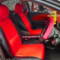 ราคา หุ้มเบาะรถยนต์ หนังหุ้มเบาะรถ แบบฟรีไซส์หนังเรียบ งานไทย หุ้มเต็มตัว ดูแลรักษาง่าย ทนทาน ใส่ได้กับรถยนต์ทุกรุ่น เฉพาะเบาะคู่หน้า (17014465320)