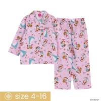 ราคา Momoji ชุดนอน เด็กหญิง ลิขสิทธิ์ ดิสนีย์ Disney Princess ลาย เจ้าหญิง ผ้าวูเว่น เสื้อแขนยาว ขายาว (21308098455)