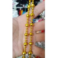 ราคา ลูกปัดมุกเส้น ลูกปัดมุกเหลี่ยม ลูกปัดคริสตัลเส้น สีทองขนาด8มิลเกรดเอ สีสวย ยาว3เมตร (19517450328)