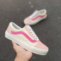 ราคา Oldskool Vans รองเท้าลําลอง สําหรับผู้หญิง Vans ครีมแวนส์ พีช สีดํา ชมพู 36 40 เกรด Ori (16454970967)