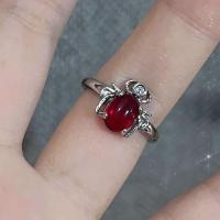 ราคา Women Ring Y2K Ring Aesthetic Ring Heart Ring Red Crystal Ring Heart Ring Gothic Jewelry (21276657834)