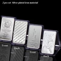 ราคา เหรียญที่ระลึกชุบสีเงินทรงสี่เหลี่ยม2ชิ้นอนุสาวรีย์เทพีเสรีภาพเหรียญที่ระลึกเหรียญที่ระลึกนกอินทรีม้ากระทิงเหรียญที่ระลึก (21026178013)