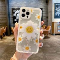ราคา เคสโทรศัพท์สำหรับ Iphone 11 12 13 14 Pro Max 6 6S 7 8 Plus 13 Mini XS Max XR SE 2022เคสมือถือลายดอกเดซี่รูปดอกทานตะวันเกาหลีขาตั้งการป้องกันเต็มรูปแบบ TPU ใสกันกระแทก (20336269959)