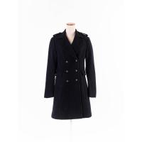 ราคา H M เสื้อคลุมตัวยาวแขนยาวสีกรมเข้ม กระดุมหน้ามีซับใน ป้ายแบรนด์ระบุไซส์ EUR34 Preloved (20690229015)