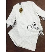 ราคา เซ็ต เสื้อ กางเกงขาสั้น ผ้าลูกไม้ (20482046879)
