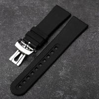 ราคา Suitable for Blancpain Fifty Fathoms butterfly buckle strap fluorine rubber 23mm male 5000 5015 5066 5200 bracelet JYUE (20468890171)