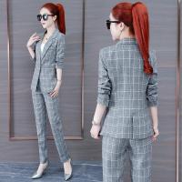 ราคา Hitaสูทสองชิ้นแฟชั่นชุดสูทลายสก็อตแฟชั่นตามอารมณ์สไตล์ตะวันตกมืออาชีพสำหรับฤดูใบไม้ผลิและฤดูใบไม้ร่วง (19767051513)