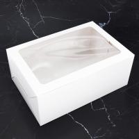 ราคา yourpack WB45 ขายดี กล่องเบเกอรี่ ใส่คัพเค้ก 6 หลุม สีขาว ขนาด 17 x 25 x 10 ซม 10ใบ แพ็ค (19639765080)