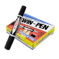 ราคา Horse ปากกาเคมี ปากกา Permanent 2 หัว ตราม้า หมึกสีดำ แดง น้ำเงิน แพ็ค 12 ด้าม (18343579478)